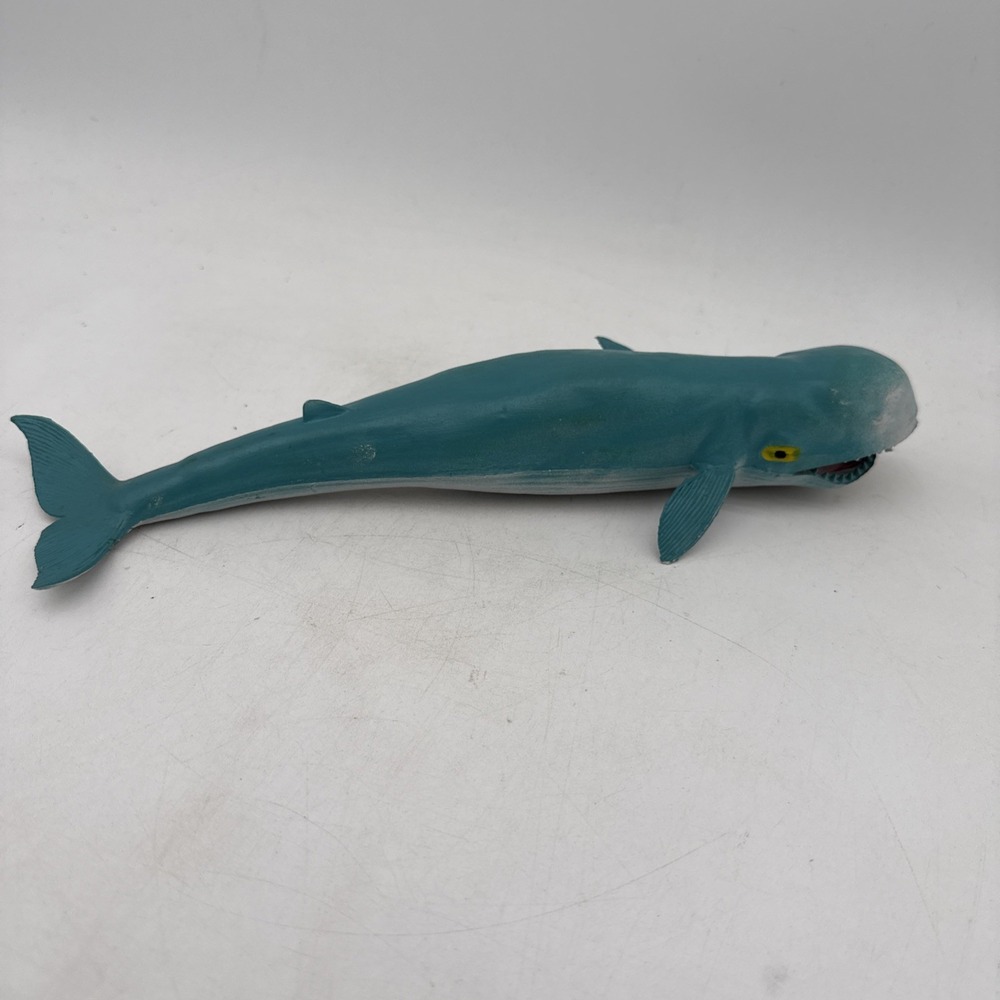 Vintage AAA Toys 11" Rubber Blue Whale Painted Tongue - Picture 4 of 10
